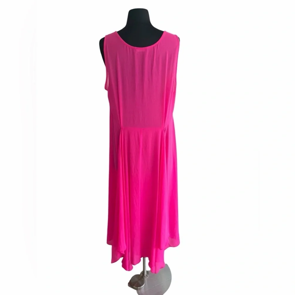 HATCH Maternity Jaden Pink Sleeveless Button Chiffon Wrap Dress XL